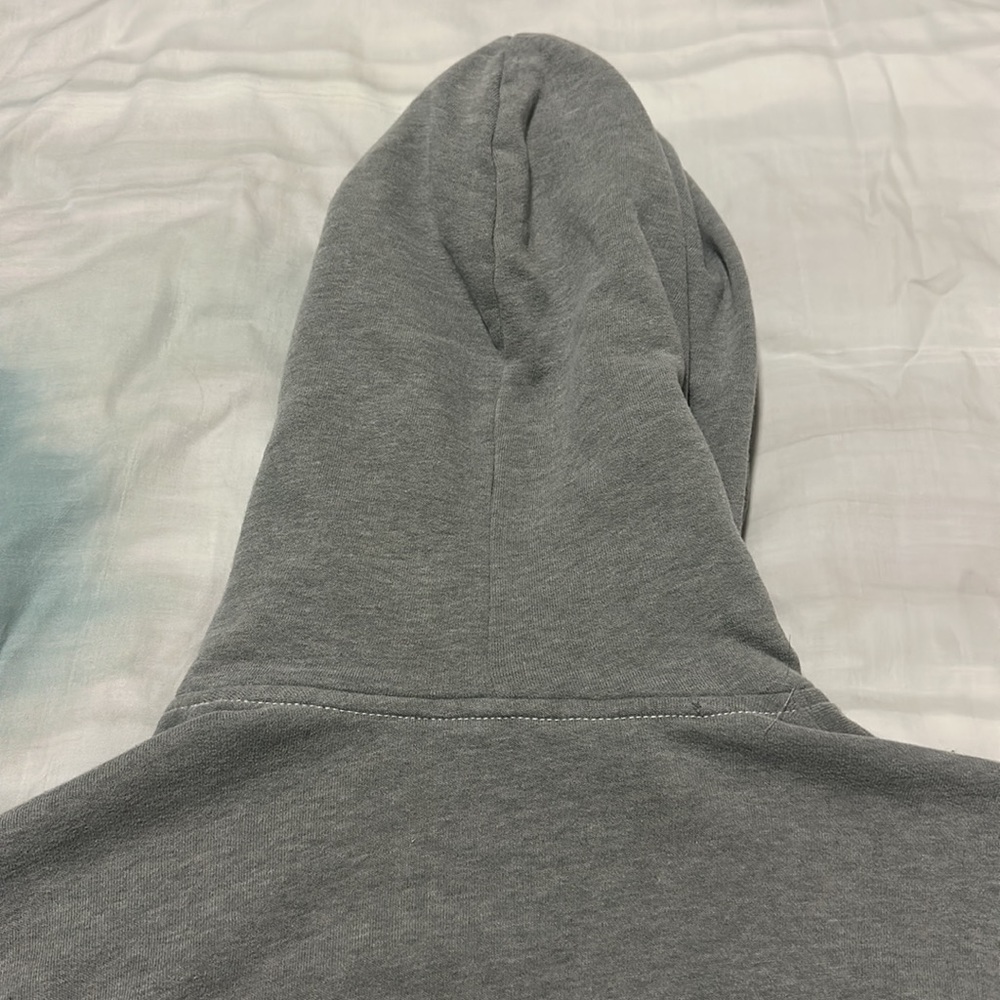 Abercrombie & Fitch Grey/ White / Tan Cropped Hoodie - Picture 5 of 5
